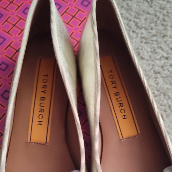 Tory Burch Metallic Gold Loafers - Picture 9 of 10